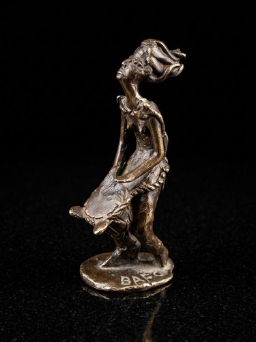 Afrikanische bronze figur - bronze,