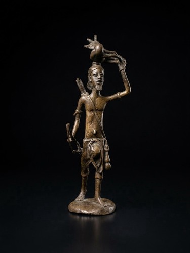 Afrikanische bronze figur - afrikanische,