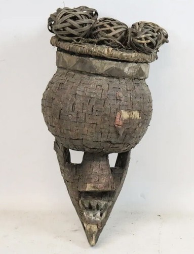 Orig afrika maske geschnitzt - maske,
